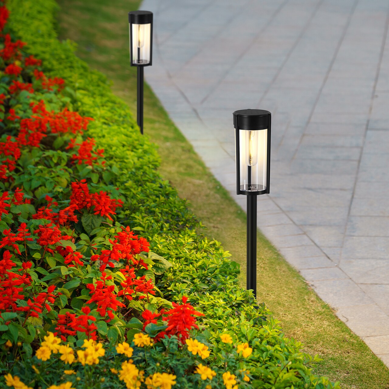 6 Pack Solar Lights Outdoor Waterproof Yard Lights Solar Garden Pathway Lights
